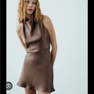 Never worn Zara silk dress